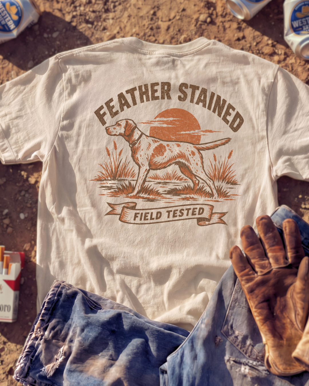 FEATHER STAINED