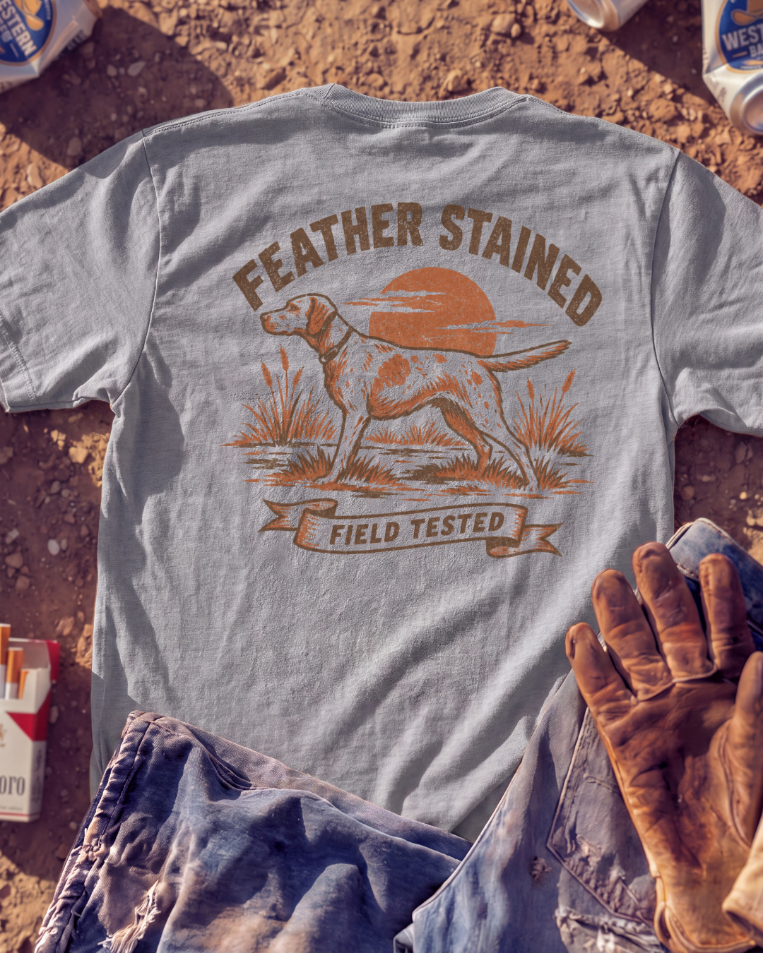 FEATHER STAINED